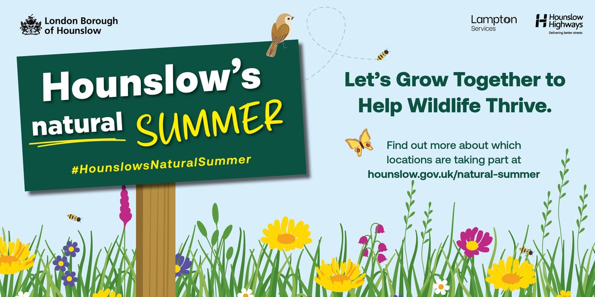 As part of an exciting initiative to promote biodiversity and support wildlife throughout the borough, #Hounslow is going back to nature this summer. Find out more here: hounslow.gov.uk/news/article/3… #hounslowsnaturalsummer