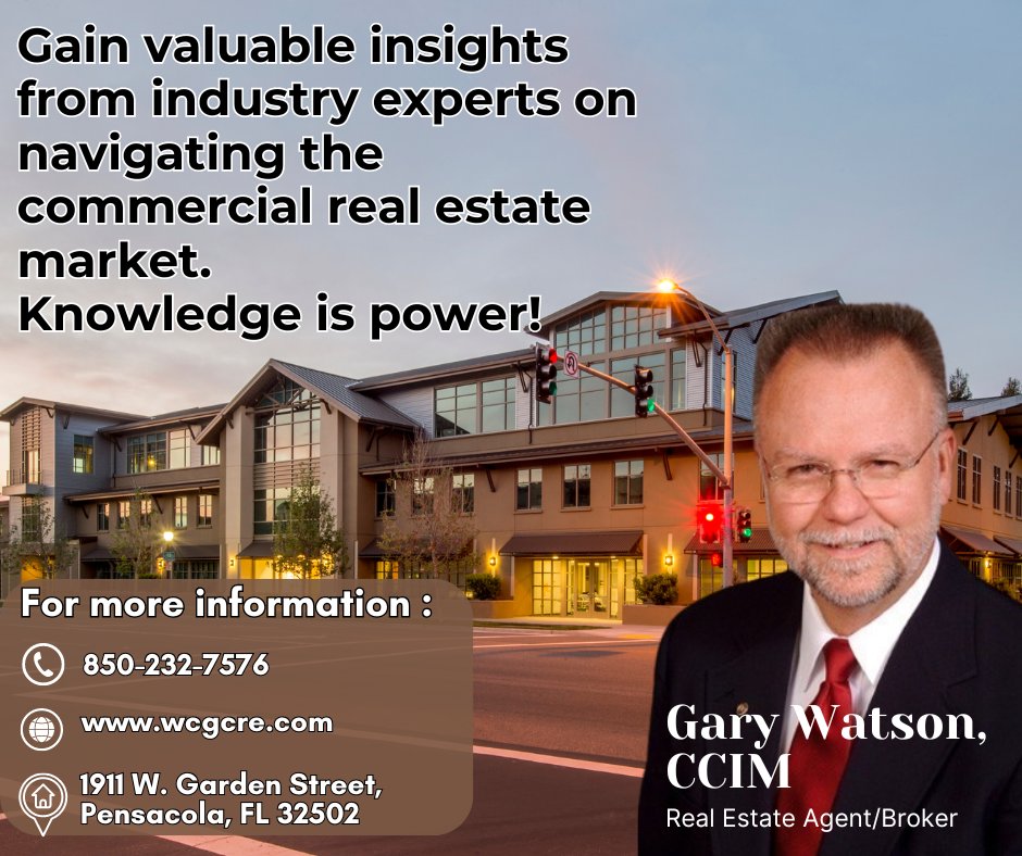 🏢💼 Dive into the world of commercial real estate with Watson Commercial Group!
Join Gary Watson, our seasoned expert, for unparalleled insights that empower your real estate journey. Knowledge is power – harness it! 🌟
#WatosnCommercialGroup #GaryWatson  #commercialrealestate