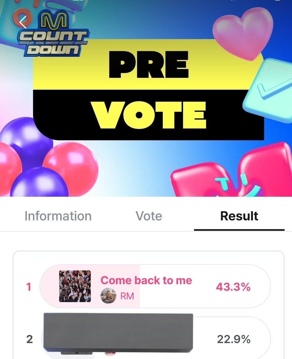 [🚨]PEDAGIO!! esse tweet passou na sua tml ? deixa aqui seu print com voto em Come Back To Me na votação do MCOUNTDOWN, é rapidinho 👇🏻 📍: 40 prints com o voto 🔗mnetplus.world/community/vote… VOTE EM COME BACK TO ME NO MCOUNTDOWN VOTE EM COME BACK TO ME NO MCOUNTDOWN