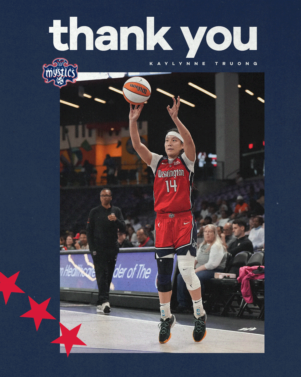 ROSTER UPDATE: The Mystics have waived Kaylynne Truong. Thank you, Kaylynne.