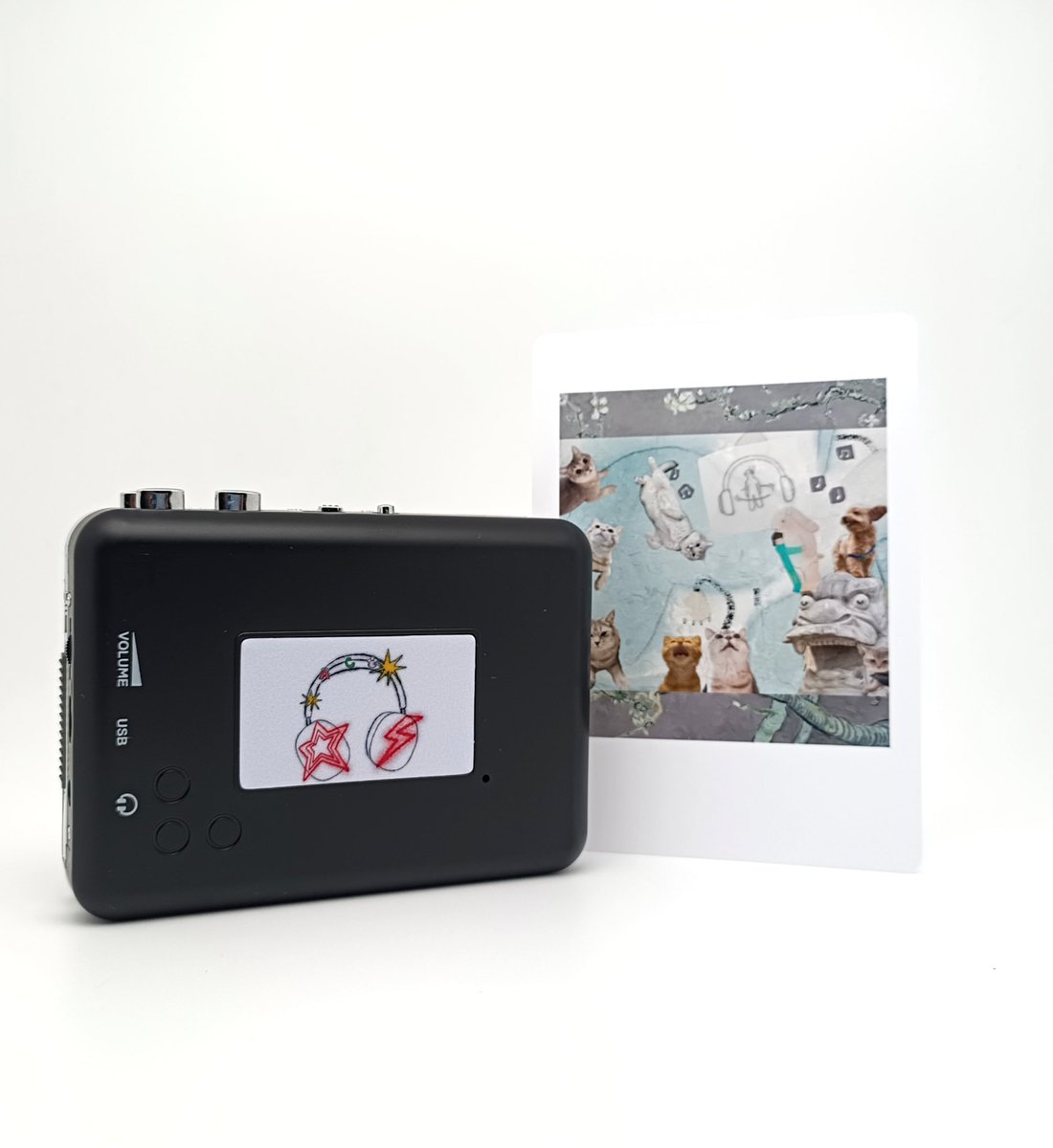 🐾 Tune in with a twist! This custom tape player lets you press play on your favorite tracks with a dash of animal charm. Perfect for music lovers with a wild streak! 🎶🐱🎧 #CustomAudio #AnimalTheme #MusicLovers