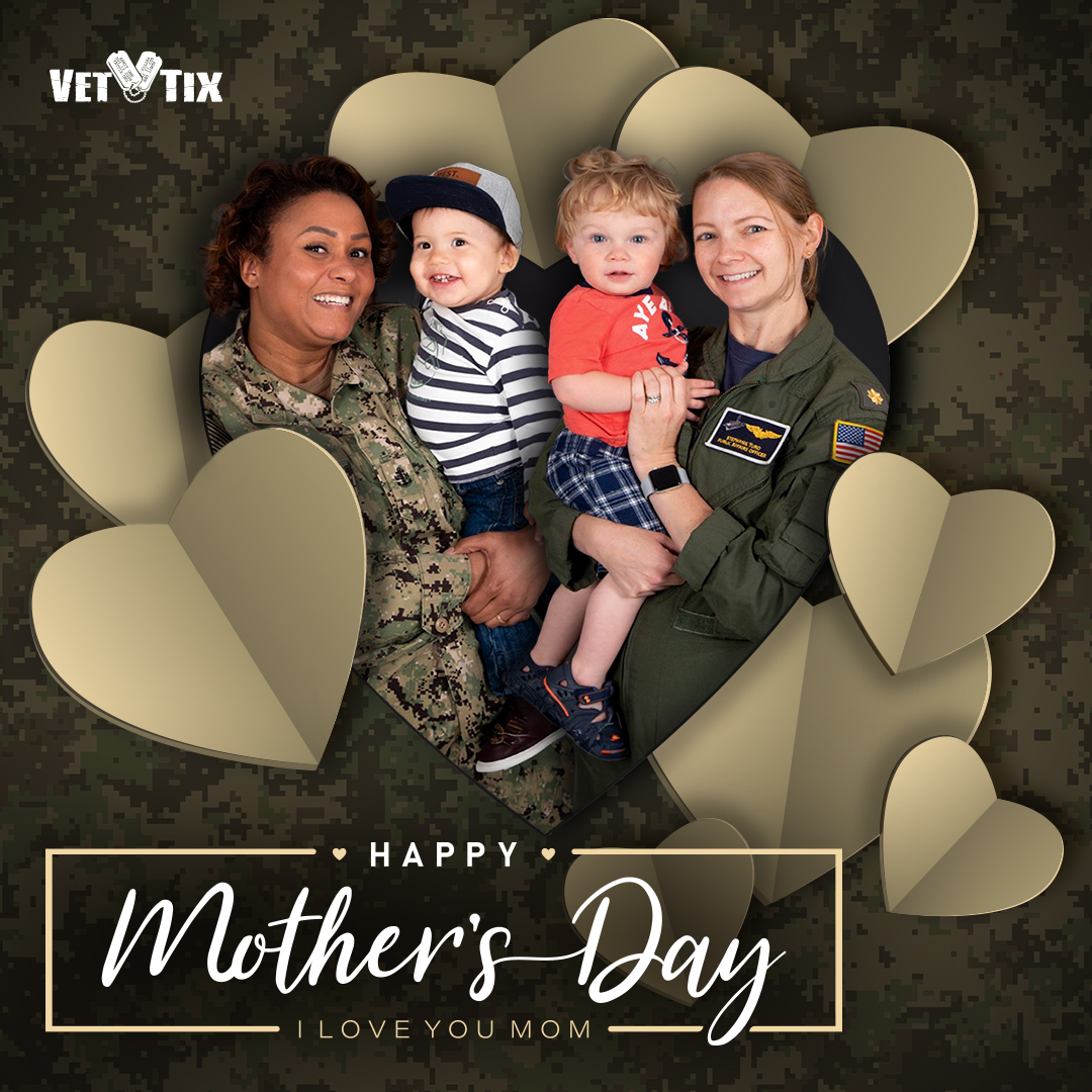 Happy Mother's Day to all the moms in the Vet Tix & 1st Tix community! Motherhood is often a thankless job - so today, we hope your day is filled with gratitude and rest! #MemoryMaker
