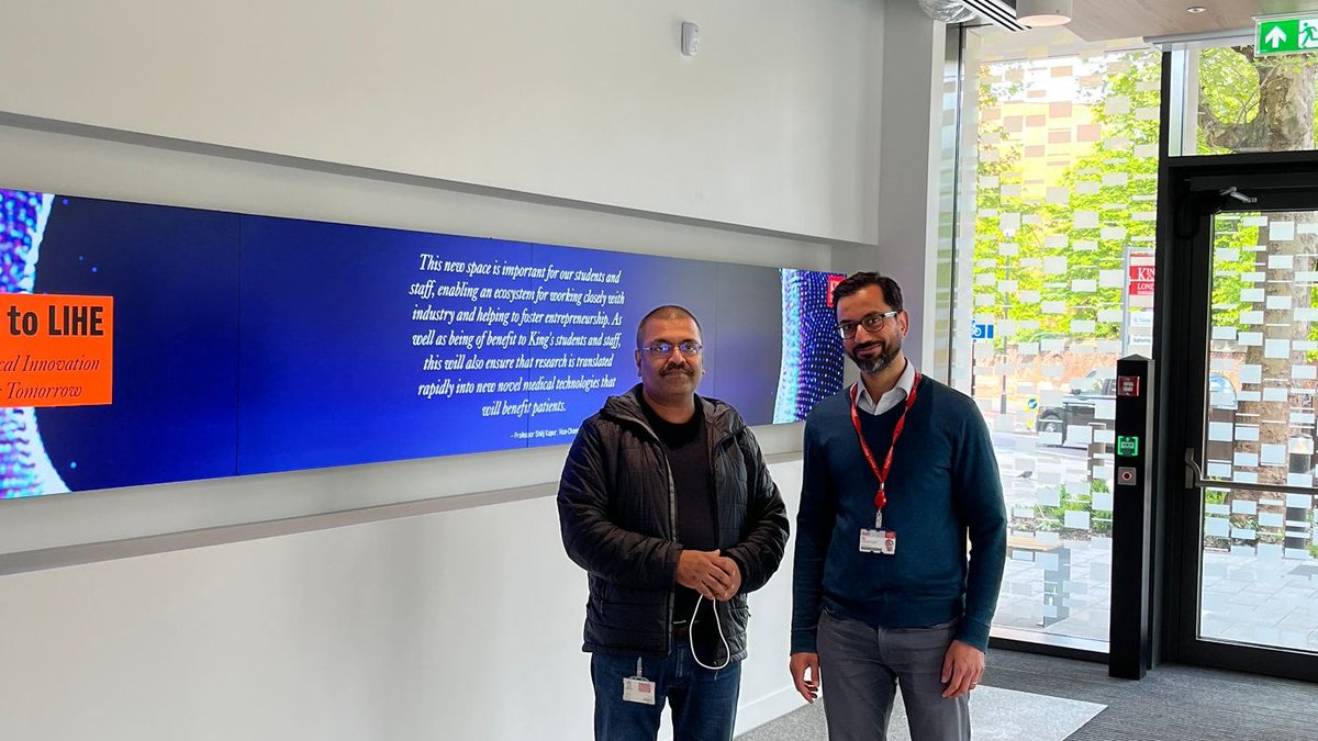 Sufyan Hussain (@sugarydoc) on Twitter photo An evening with 2 remarkable minds. Privileged to have had a personal tour of the London Institute for Healthcare Engineering by <a href="/drpjha/">Prof. Prashant Jha</a>. An outstanding facility & ecosystem supporting advances in #MedicalTech #Healthinnovation. Look forward to our collaboration on #diabetes #T1D An evening with 2 remarkable minds. Privileged to have had a personal tour of the London Institute for Healthcare Engineering by <a href="/drpjha/">Prof. Prashant Jha</a>. An outstanding facility & ecosystem supporting advances in #MedicalTech #Healthinnovation. Look forward to our collaboration on #diabetes #T1D