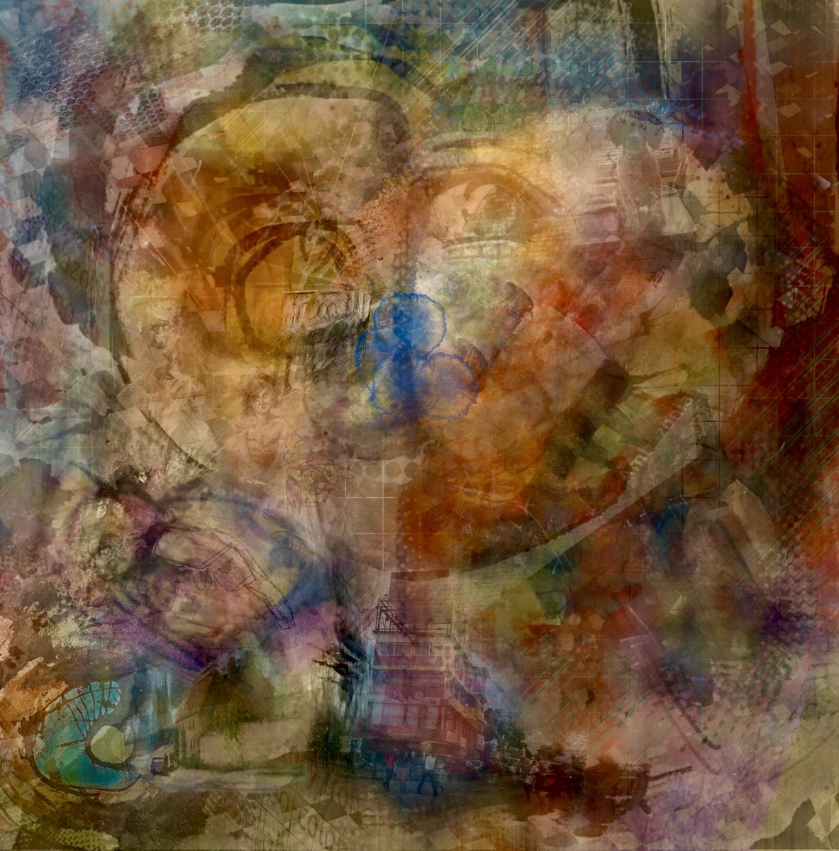 Digital abstract expressionism artwork in progress #kunst
