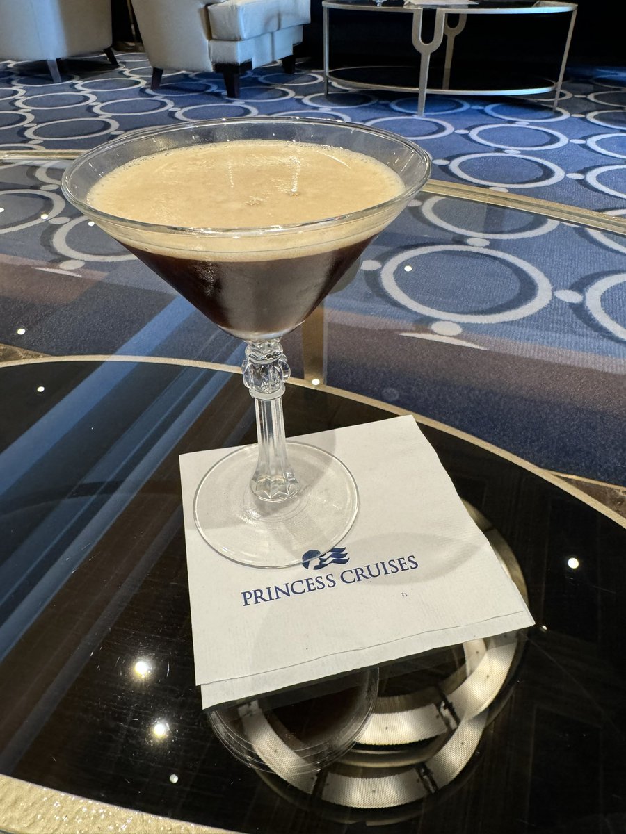 Time for an adult afternoon coffee drink. @PrincessCruises Crown Grill Bar.