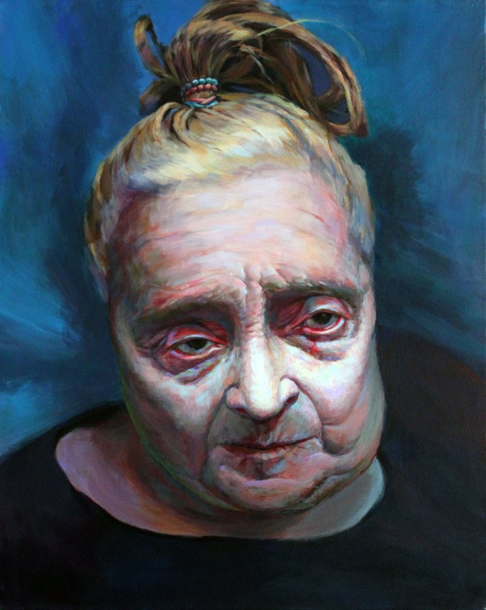 Painting I did of Mom shortly before she passed. 💟