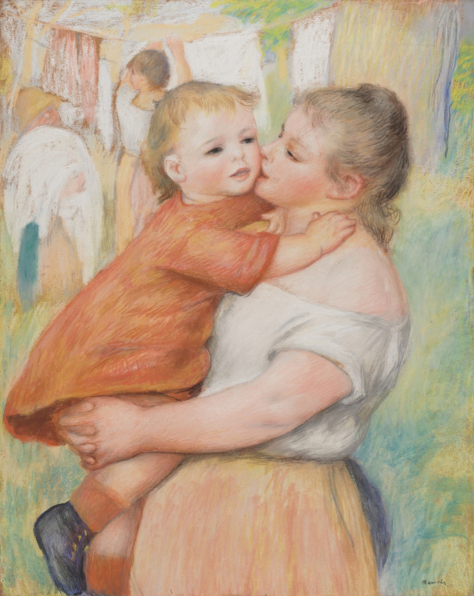 “Mother and Child” by Pierre-Auguste Renoir（1841 —1919).