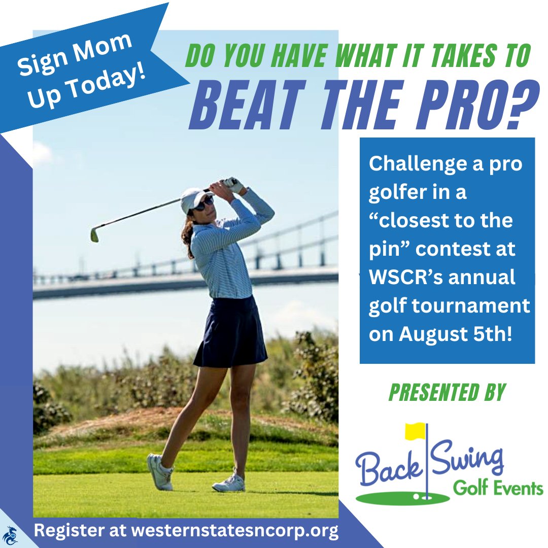 Is there a mom in your life who loves golf? Celebrate Mother's Day by signing her up for WSCR's Tournament, Drive for the Cure, at Arrowhead Golf Course on 8/5! She can support WSCR and the cancer community while testing her skills against a pro golfer! westernstatesncorp.org/drive-for-the-…