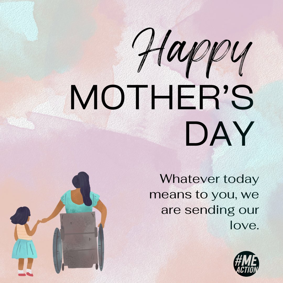 Happy Mother's Day to all the mom's in our community! Sending love to everyone as today can be hard for many reasons! Take care as you participate in #TeachMETreatME #MillionsMissing and #WorldMEDay! #MothersDay #HappyMothersDay
