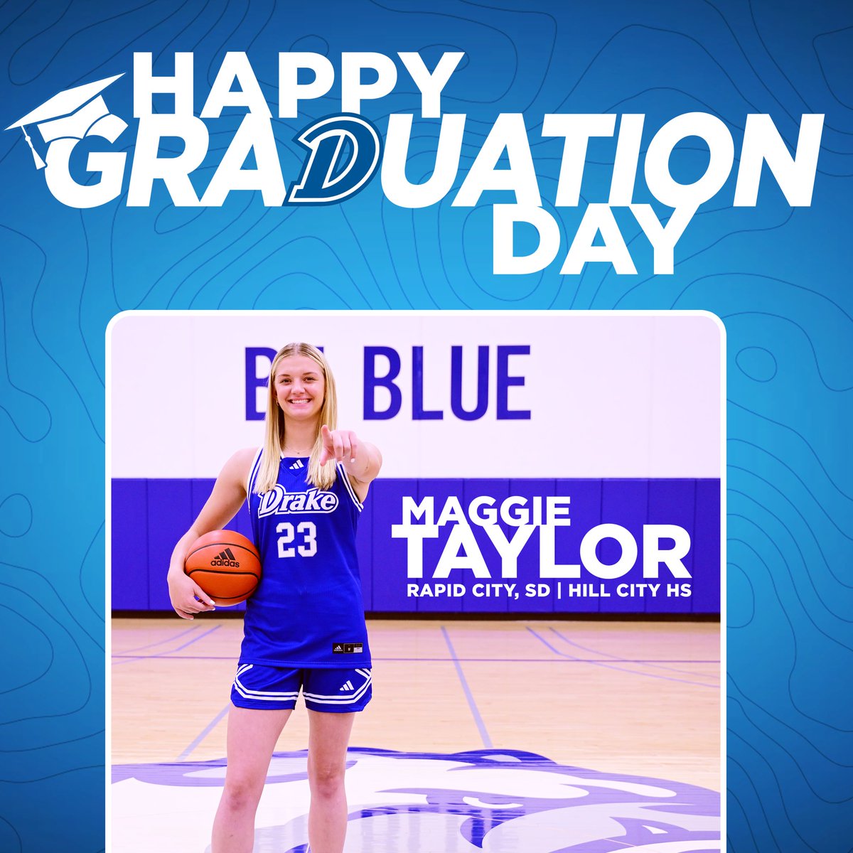 Next Stop: 📍Des Moines 𝓒𝓸𝓷𝓰𝓻𝓪𝓽𝓼 to Maggie Taylor on her graduation from Hill City High School today! #BeBlue