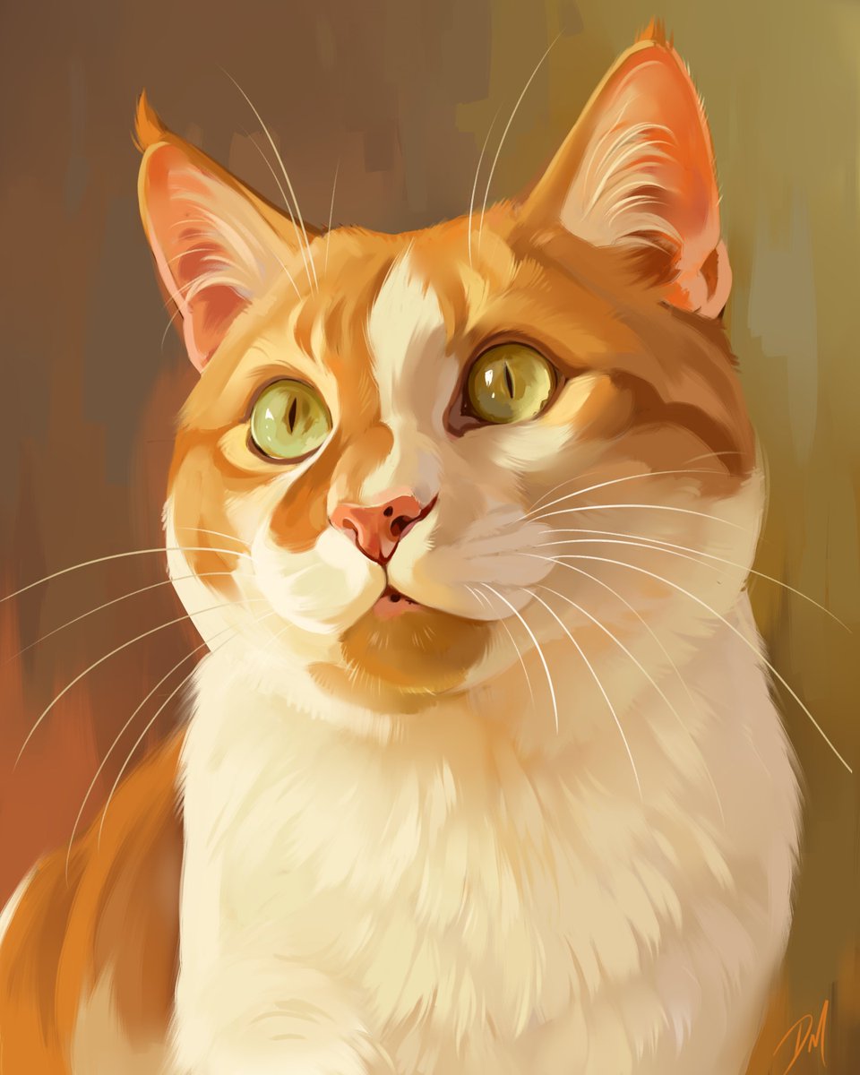 A little painting of my own cat Cheeto!
