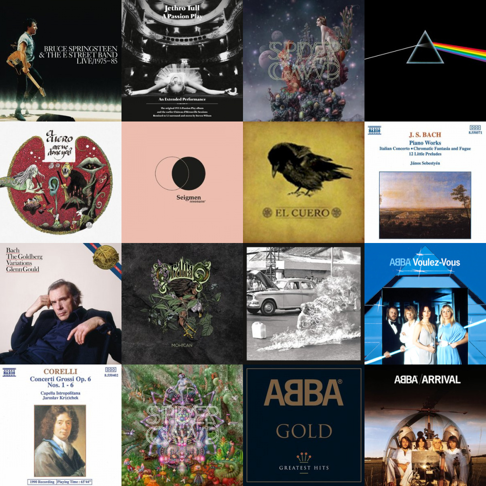 Top albums for the last seven days. #tapmusic #lastfm