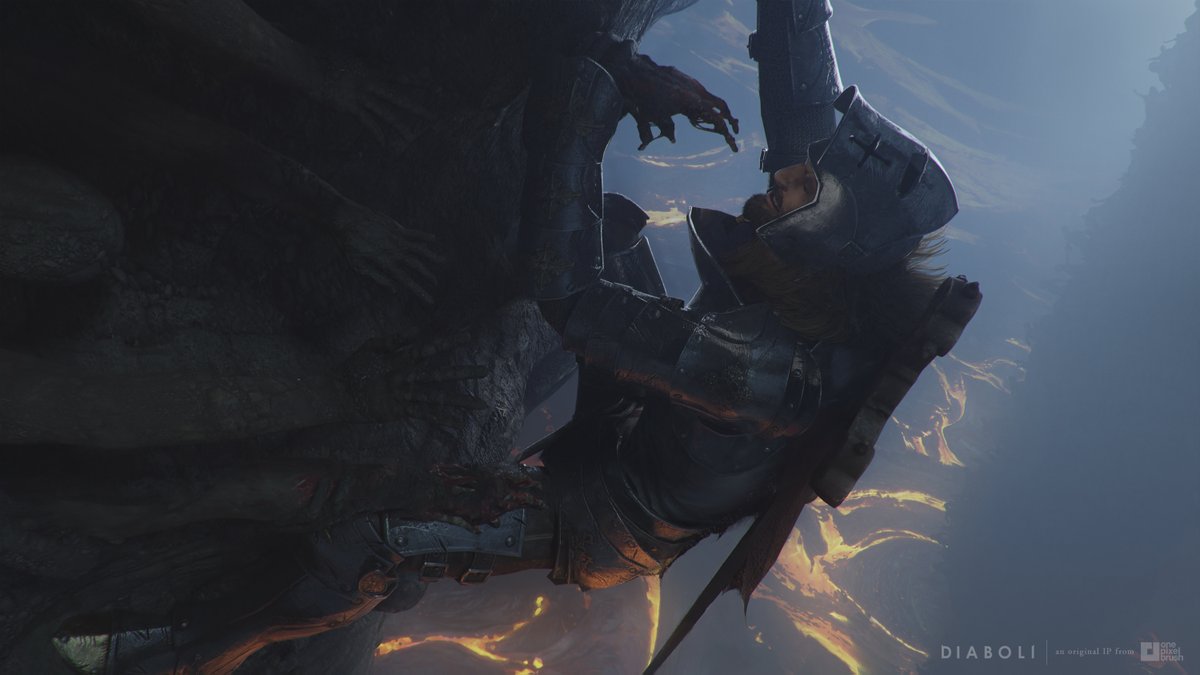 onepixelbrush's tweet image. Godric climbing the devil. The devil being a monster consisting of burnt bodies.  Art by: Mo Samra / Creative Director: Shaddy Safadi

Check the whole IP on our website: onepixelbrush.com/diaboli-design/

#Diaboli #IPdevelopment #gameIP #gamedesign #gameconcept #gameenvironment #conceptart