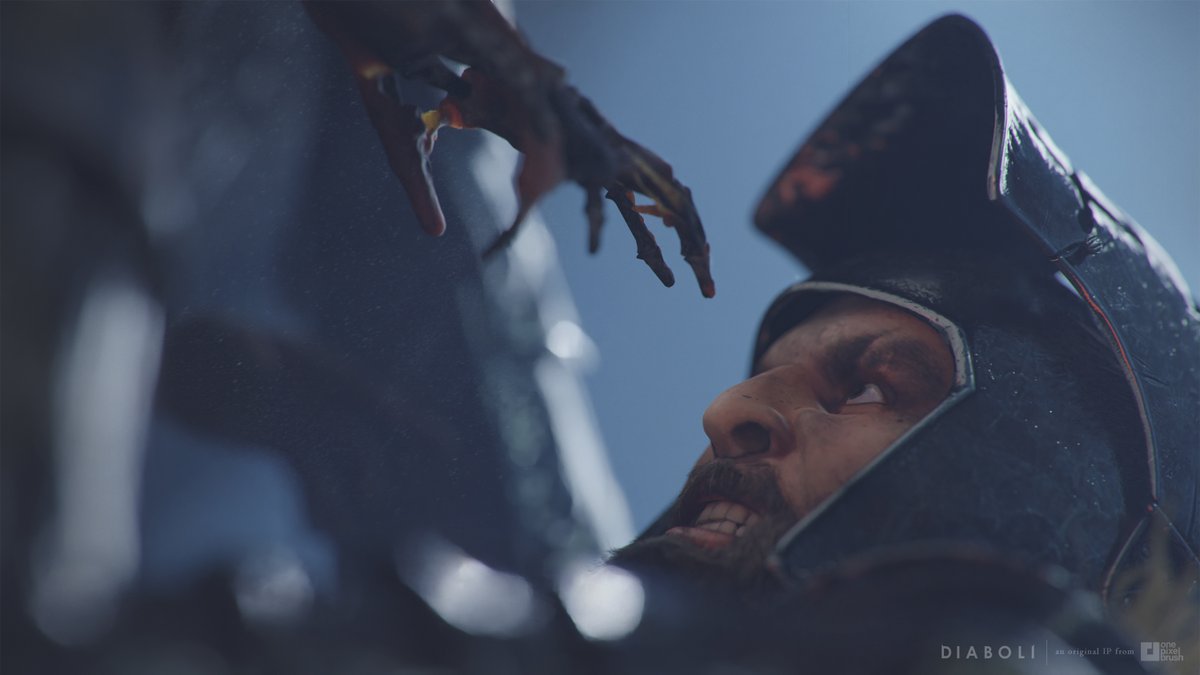 onepixelbrush's tweet image. Godric climbing the devil. The devil being a monster consisting of burnt bodies.  Art by: Mo Samra / Creative Director: Shaddy Safadi

Check the whole IP on our website: onepixelbrush.com/diaboli-design/

#Diaboli #IPdevelopment #gameIP #gamedesign #gameconcept #gameenvironment #conceptart