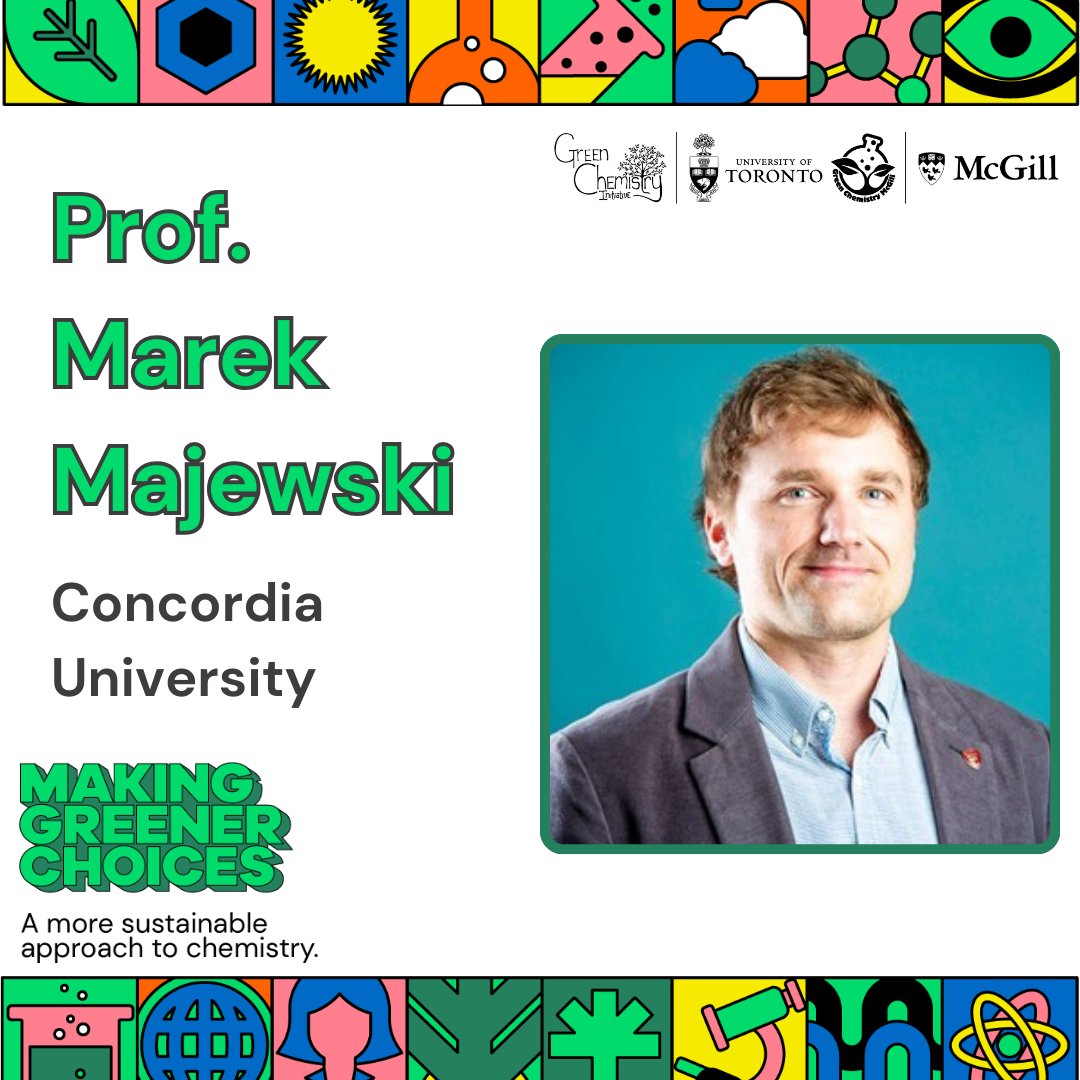 🌿Thrilled to introduce Prof. Marek Majewski! As an Associate Professor at Concordia University, he's leading groundbreaking research in solar energy conversion. Join us for his talk "Capturing and transducing photons at molecular photoelectrode and nanocrystal interfaces"!☀️
