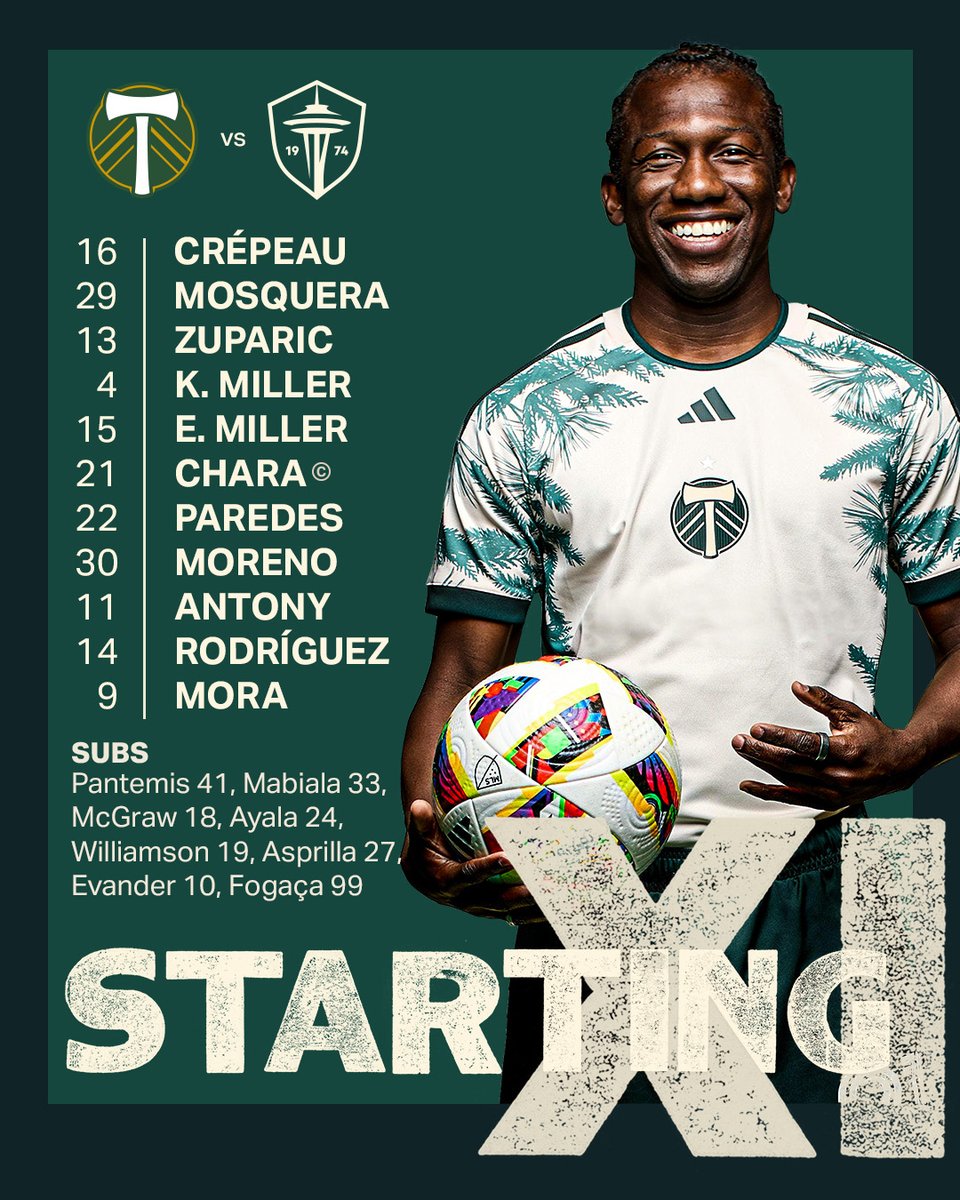 Crépeau, Mosquera, Zuparic, K. Miller, E. Miller Moreno, Chara (C), Paredes, Antony Mora, Rodríguez Subs: Pantemis, Mabiala, McGraw, Ayala, Evander, Williamson, Asprilla, Fogaça