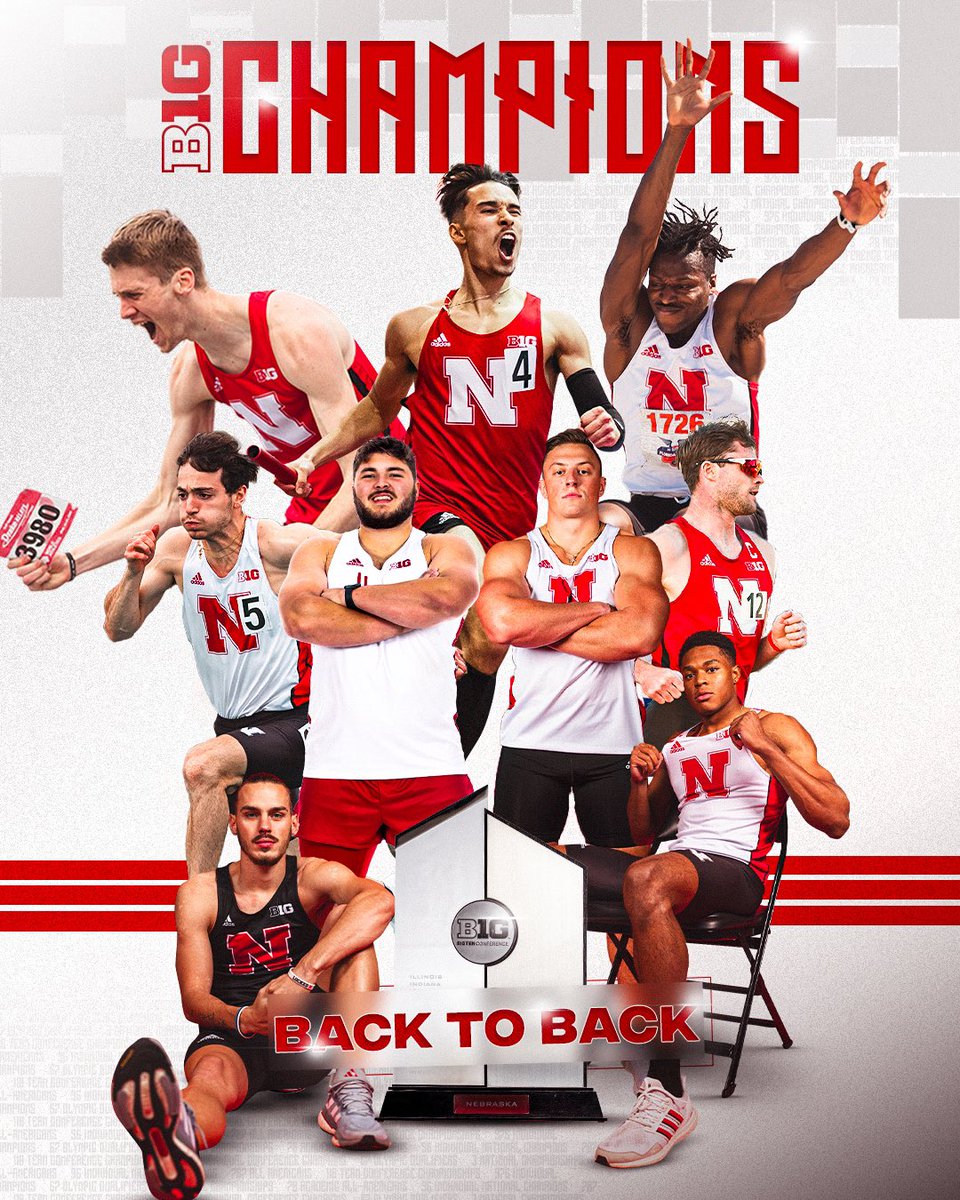 Back to Back Big Ten Men’s Outdoor Track and Field Champions.