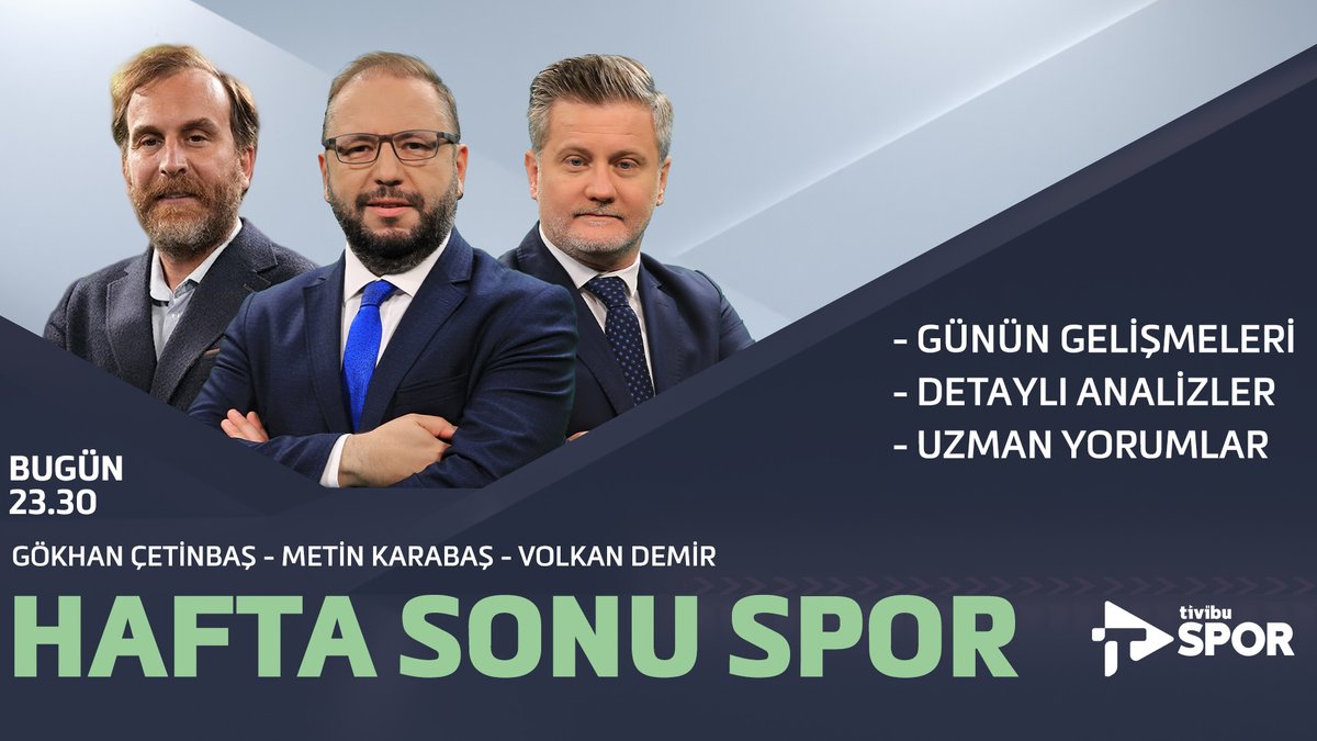 Hafta Sonu Spor'da gündemi @CETINBAS, @Metin_Karabas ve @albandemir değerlendiriyor! Canlı yayın👇 youtube.com/live/kH0MjUf10…
