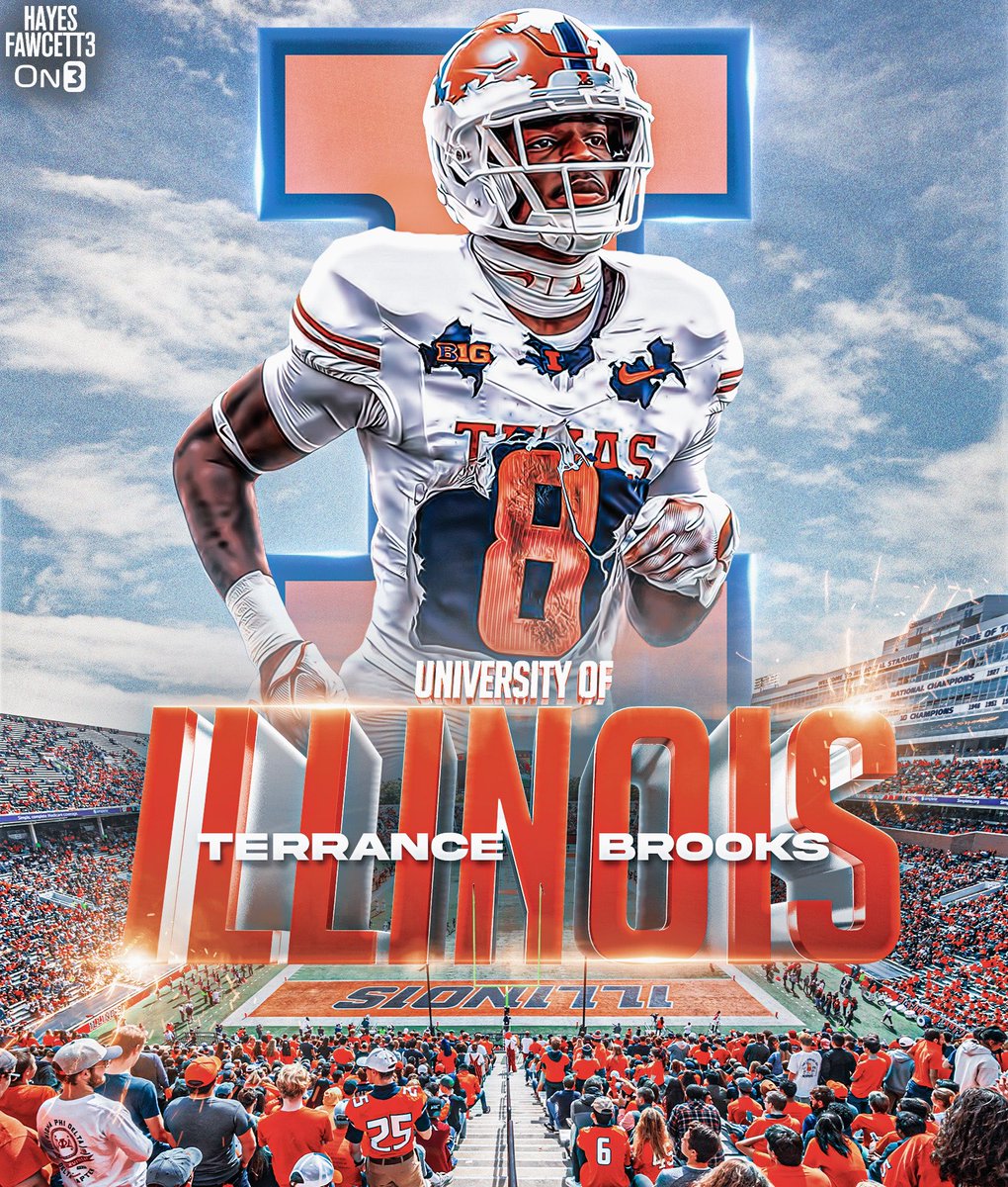 BREAKING: Former Texas CB Terrance Brooks has Committed to Illinois, he tells @on3sports The 6’0 190 CB totaled 20 Tackles, 3 INT, & 6 PD in 2023 Was ranked as a 5-Star Recruit in the ‘22 Class (per On3) Will have 2 years of eligibility remaining on3.com/db/terrance-br…
