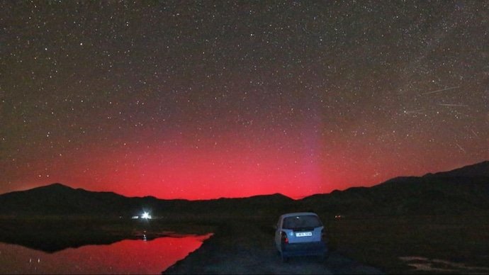 aurora borealis in ladakh! how pretty