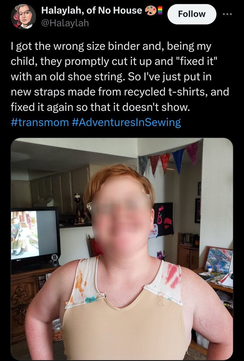 Mother who uses 'she/they' pronouns brags about her minor daughter using chest binders.