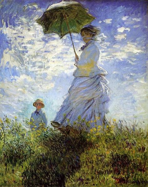 Mother and child in Monet's painting.