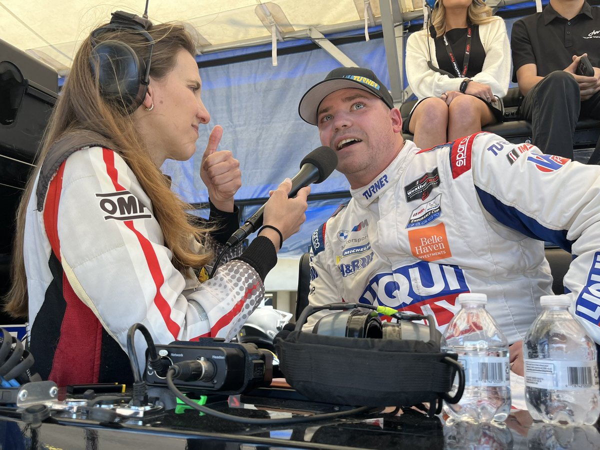 Turnermotrsport's tweet photo. PG gets a 👍 from @GearboxGirl https://t.co/QQvpDcjXKg