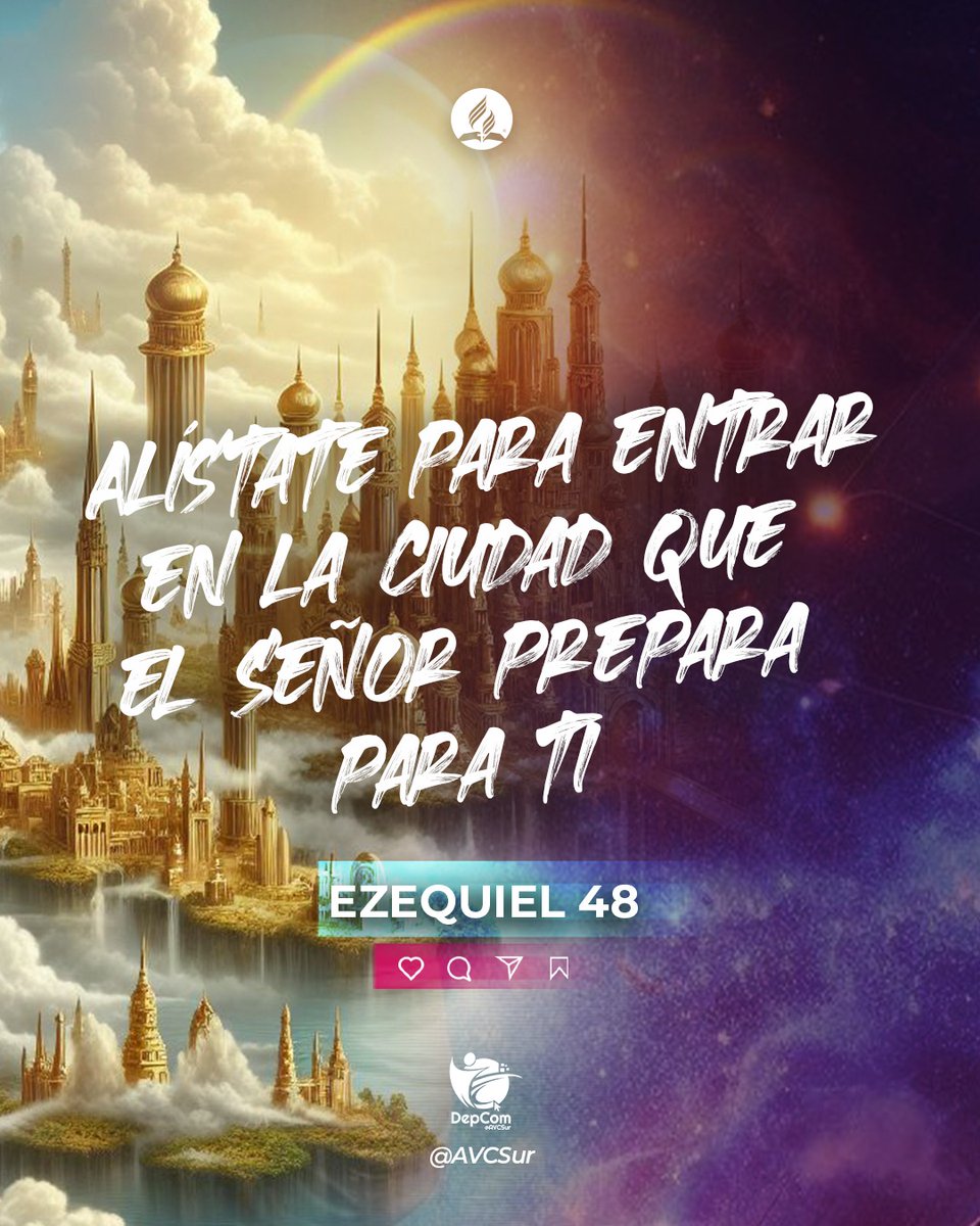 Ezequiel transmite la sentencia de Dios al pueblo por su desobediencia. Sin embargo, finaliza anunciando el nombre de la ciudad que vio en visión: "Jehová está allí".

✋🏼¿Estás preparándote para entrar en ella? Solo debes arrepentirte y obedecer a Dios para gozar de la redención.