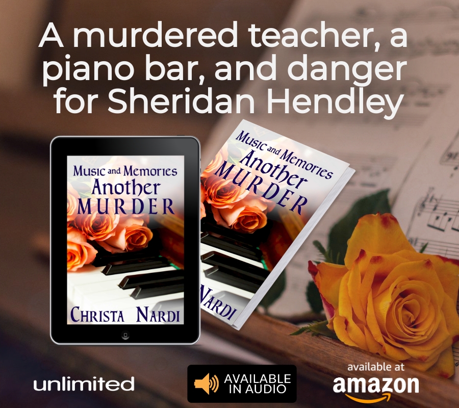 A murdered art teacher, a piano bar, and danger for Sheridan Hendley, amateur sleuth. Join Sheridan and her friends as they enjoy the piano man and find the killer. #cozymystery  #kindleunlimited
books2read.com/MusicMurder