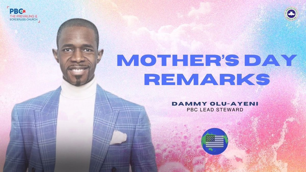 Mother's Day remark from our lead stewards - @DammyJesusLover 

Link: youtu.be/R6lYq-Is8WI?si…

#HappyMothersDay #YearofRighteousBoldness #PBCGlobal #RCCG #GlobalChurch