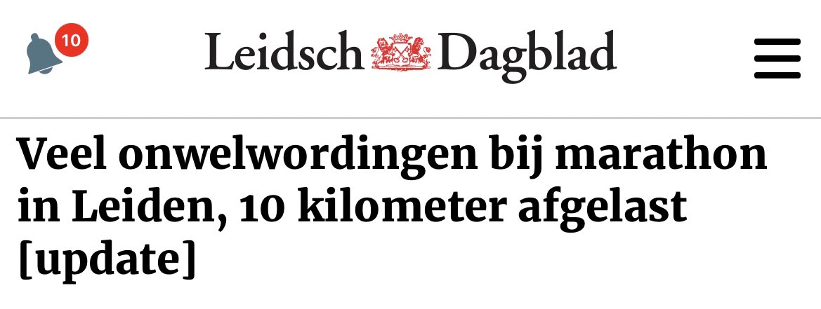 Sportwedstrijden zoals de Marathon Leiden zullen een ‘hoog-risico evenement’ worden. Vaccinatieschade of letselschade is breder dan alleen de voetballerij. De omgekeerde wereld inmiddels. leidschdagblad.nl/cnt/dmf2024051…