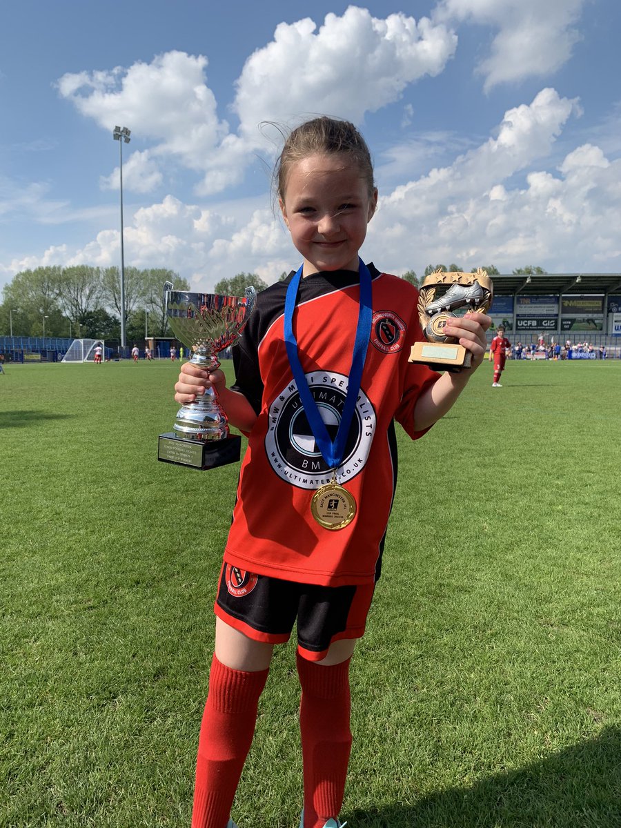 Cup final won, and man of match bagged. She's a pain in the arse but a pain in the arse I'm proud of 🤣 #hjfc