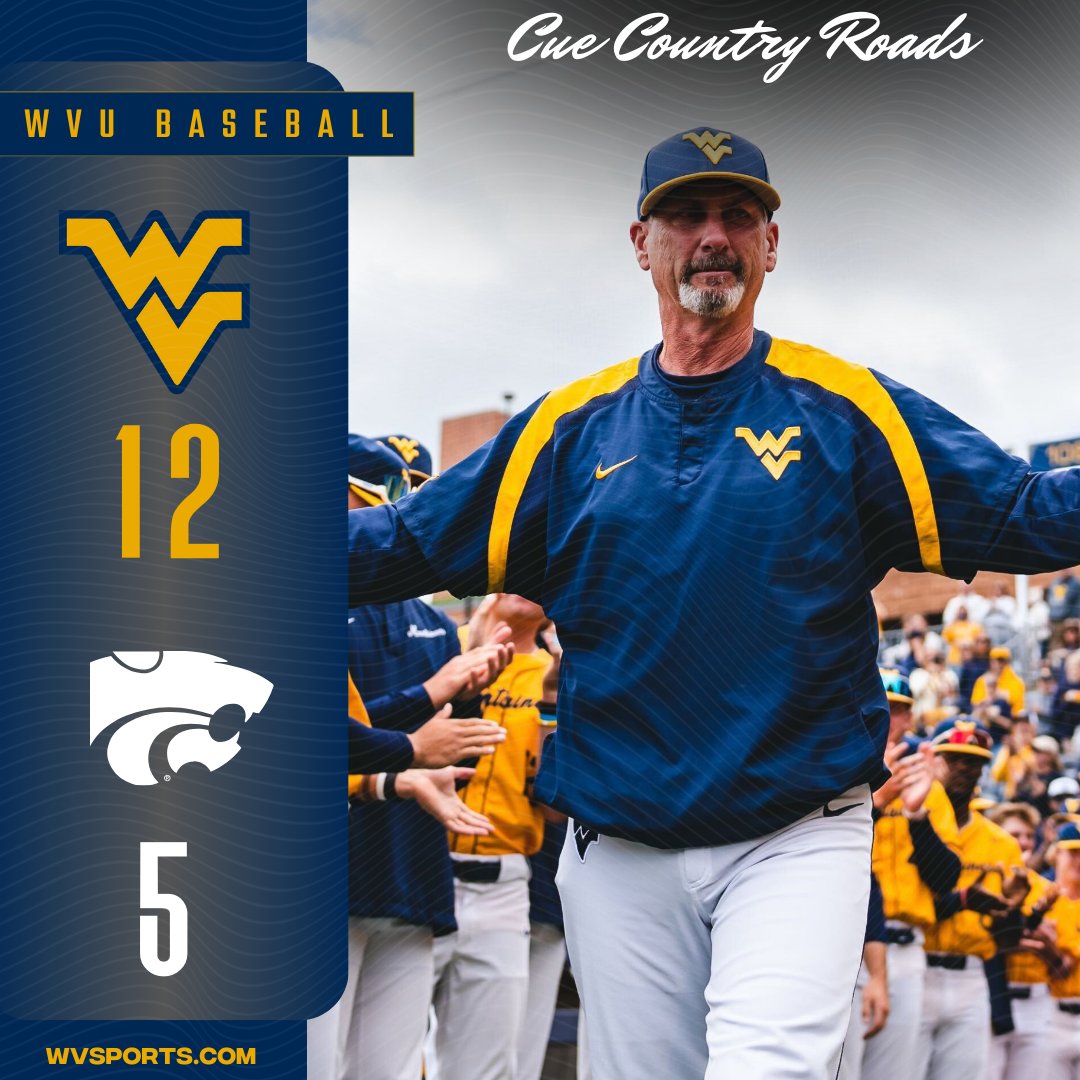 #WVU takes the series with a 12-5 win over Kansas State. #HailWV