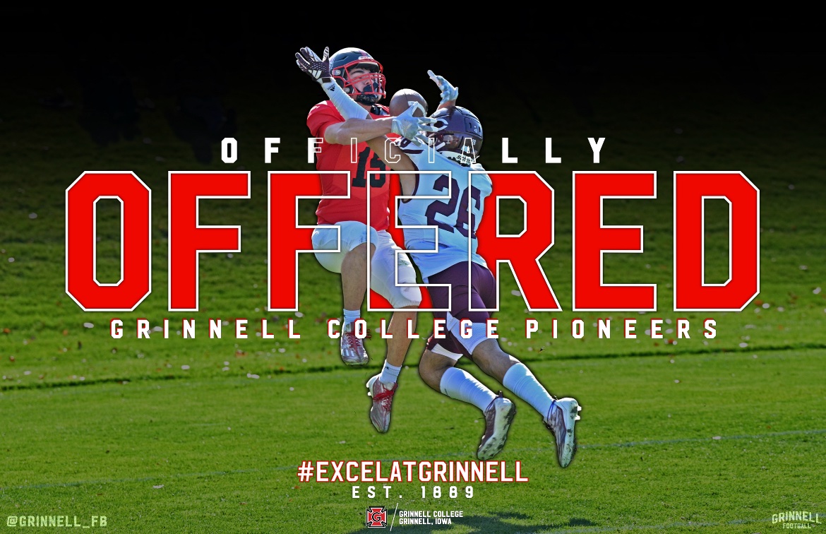 Grateful to receive my first offer to play at @Grinnell_FB! Thank you to @CoachArias_87 and @HFCBarnes for this opportunity! @MittyHSfootball @Tha_CoachK @DWisePreps