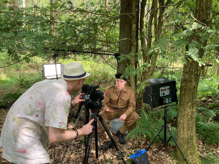 It was a heatwave when filming our new film ' In the Footsteps of Hank Haydock' with @everwitchtc @inkblotfilms @helmsleyarts for #DDay80 and despite heat, relentless midges and wasps George Stagnell gave stellar performance! See it on June 1st! #Helmsley helmsleyarts.co.uk/whats-on/everw…