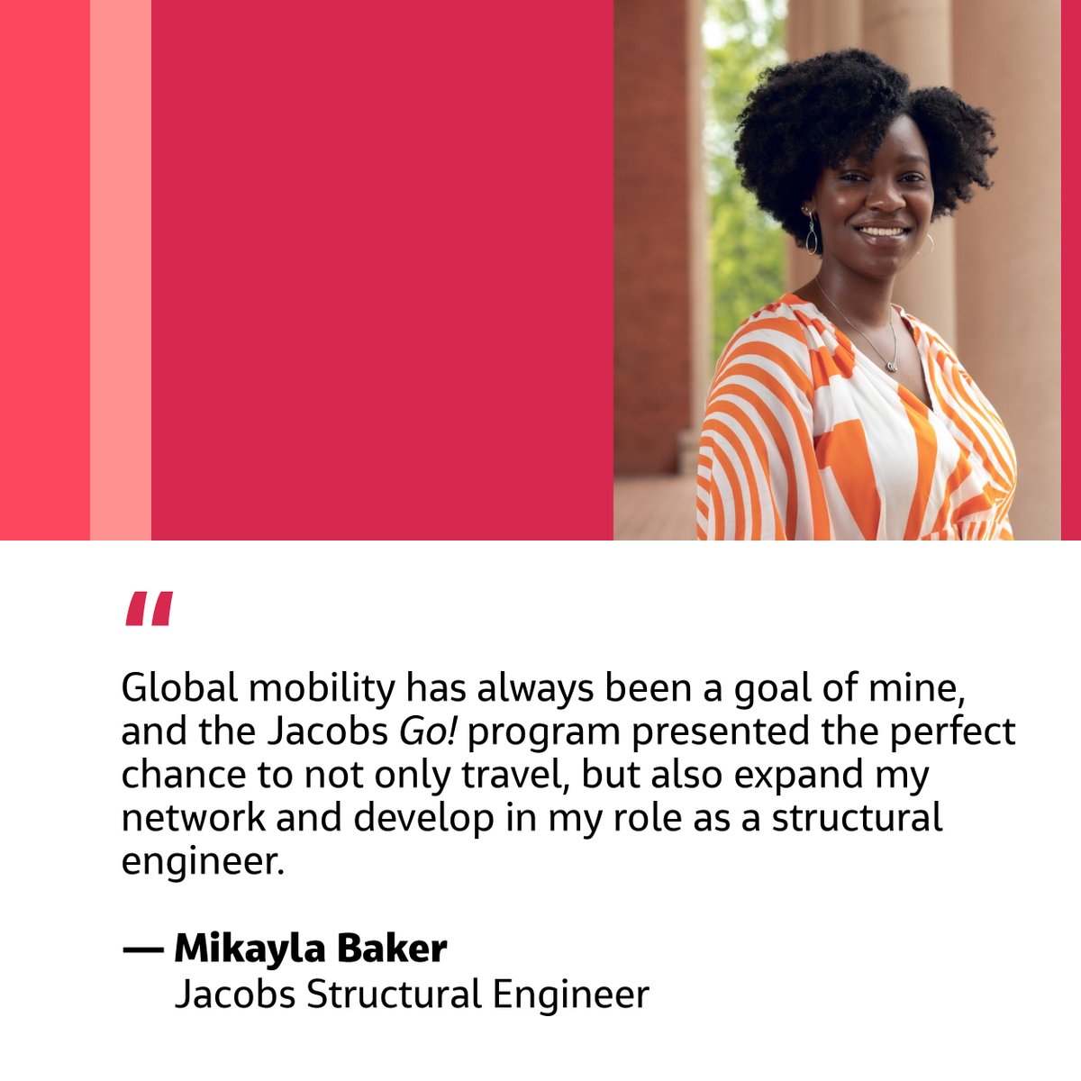 Learning about local culture, exploring the city, trying out local cuisines & bonding with the team on-site – all while advancing her skills and developing in her role. Read Mikayla Baker’s Jacobs Go! story ⬇️ jcob.co/ziSG50RBbr2