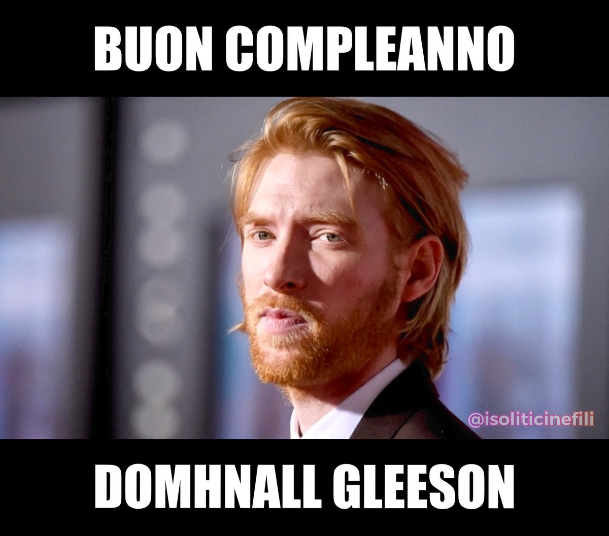 isoliticinefili's tweet photo. Buon compleanno Domhnall Gleeson!
Oggi, l’attore irlandese compie 41 anni.
#DomhallGleeson #attore #cinema #film #news #12maggio #isoliticinefili https://t.co/4bwAQPRV7B