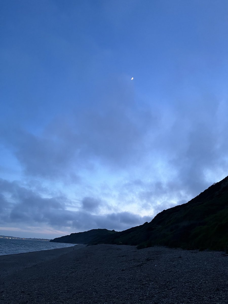 On the beach at dusk #dorset