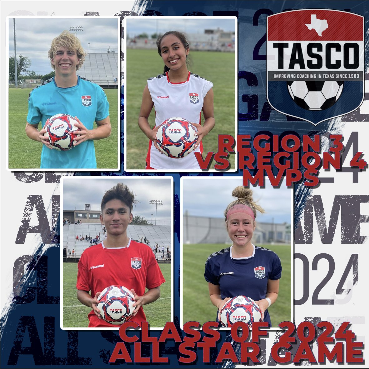 S/O to our 2024 Region 3 vs Region 4 All Star Game MVPs! #TASCO #TASCOAllStar #TXHSSoccer #TXHSSoc