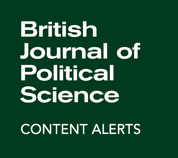 You can register for new content alerts from the British Journal of Political Science here - cup.org/4aecQlS