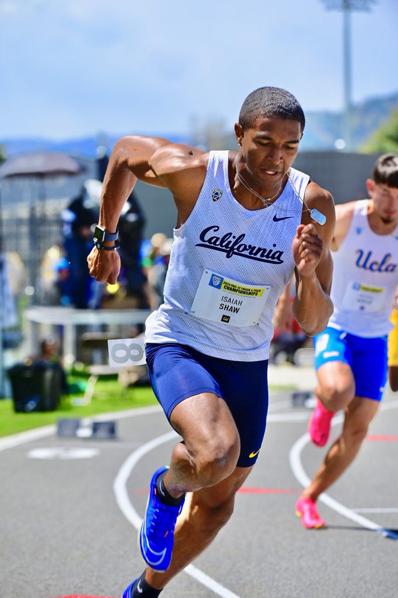 Men’s 400m | That’s some more points on the board courtesy of Isaiah Shaw, who races to a time of 45.51 - 2nd-fastest in program history!! #GoBears🐻