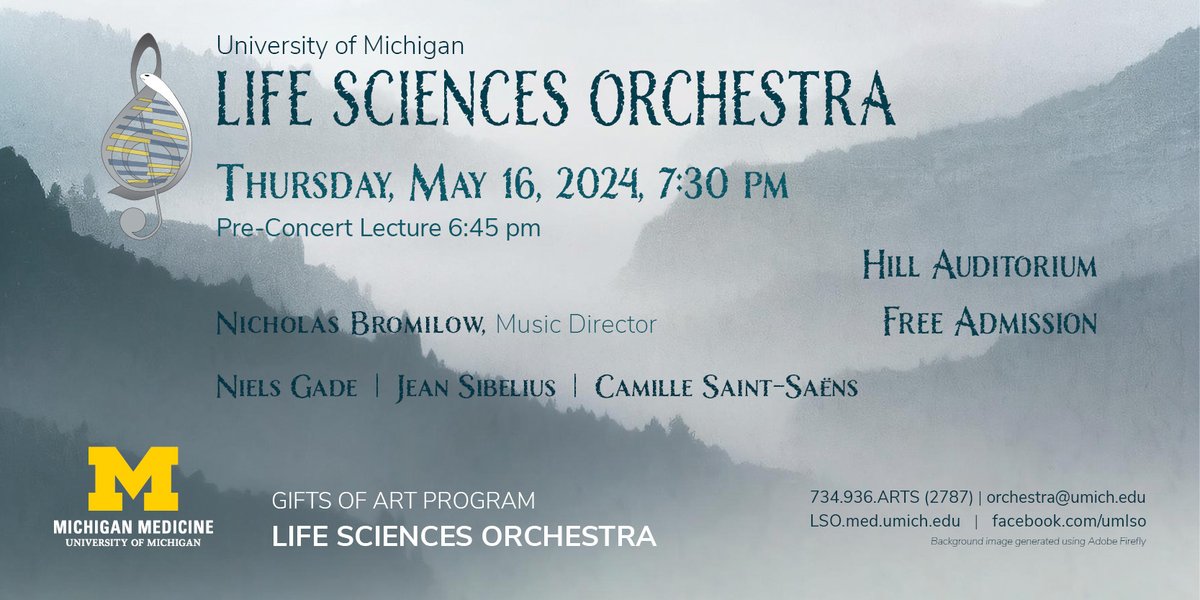 The musical side of the @umich medical and science community will take center stage this Thursday night as the Life Sciences Orchestra performs. Don't miss your chance to hear them play Romantic works - and to feel the power of the Hill Auditorium organ! michiganmedicine.org/events/life-sc…