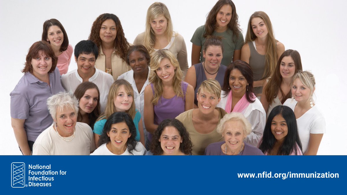 National #WomensHealthWeek begins each year on #MothersDay, to encourage women and girls to make their health a priority. From #CervicalCancer prevention to maternal health, #vaccines play a crucial role in women's health and wellness. Learn more: nfid.org