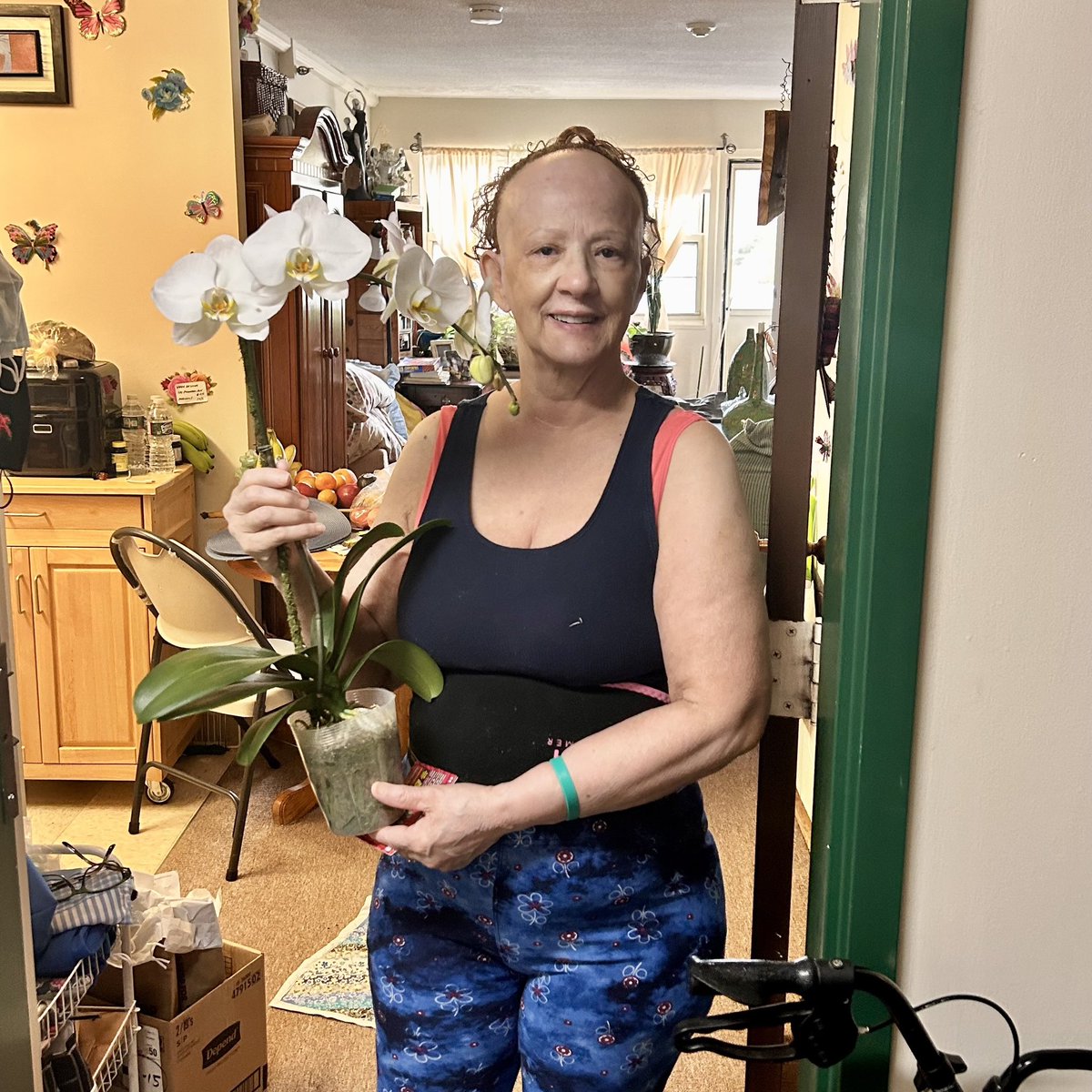 Some residents at 120 Mountain Ave. in #Malden got an early #MothersDay gift thanks to @EncoreResortBH. They’ve been donating #flowers regularly to our #SupportiveHousing program. #MVES staffer Mariia shared these lovely #orchids with residents, just in time for the holiday.