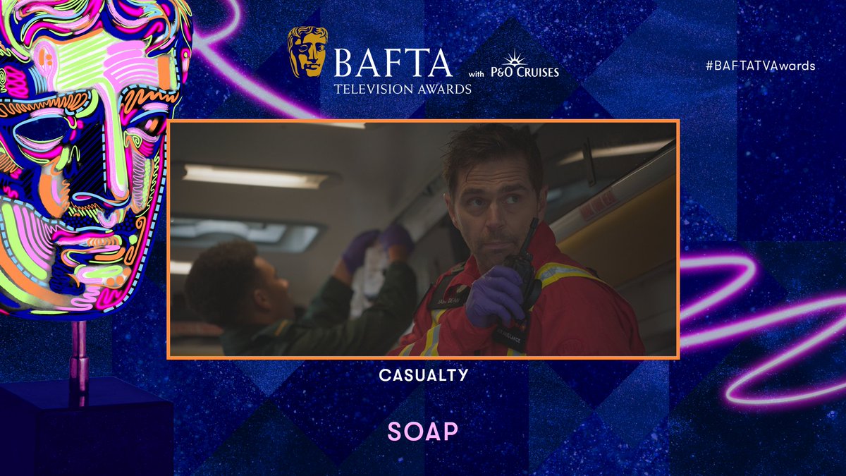 Congratulations to Casualty who take home the BAFTA for Soap 🚑 #BAFTATVAwards with @pandocruises