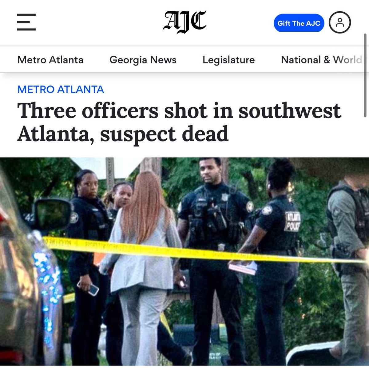 Here we see the way gun violence affects our communities, endangering not just those who live in it, but the law enforcement officers who work to keep us safe. ajc.com/news/atlanta-n… Wishing all three a speedy recovery.