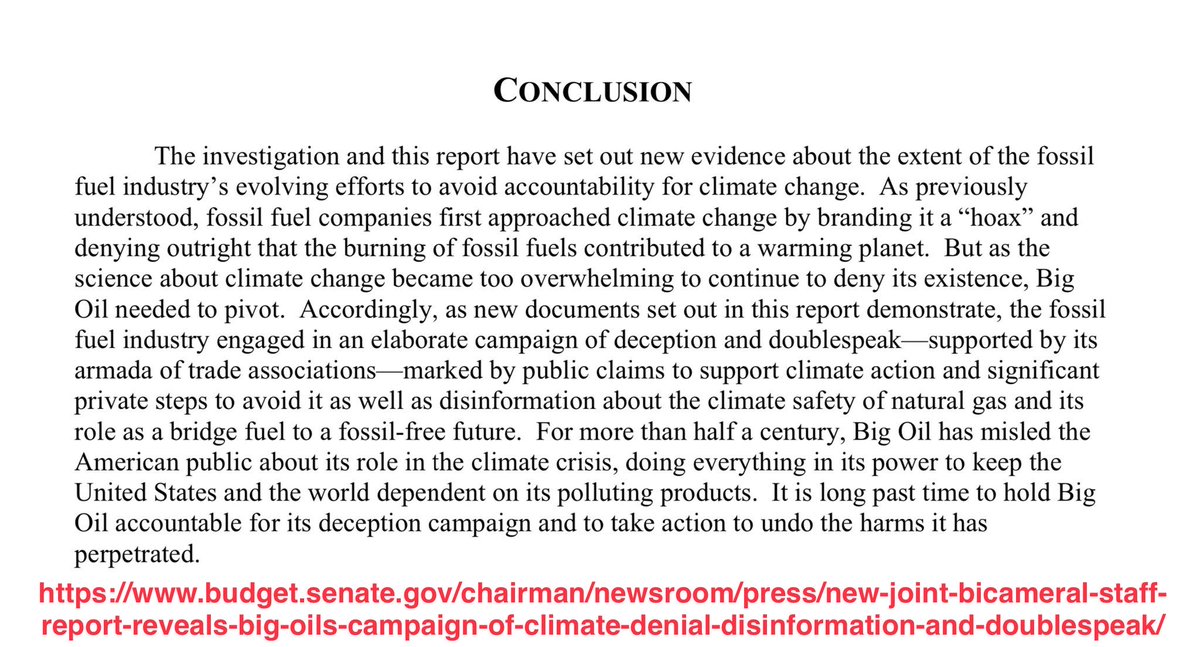 New Documents Expose the #FossilFuel Industry’s Deceptive Commitments to Reduce Emissions, Misleading Statements About the Alleged Climate Safety of Natural Gas, False Promises on New Technologies, and Obstruction of Investigation budget.senate.gov/chairman/newsr…