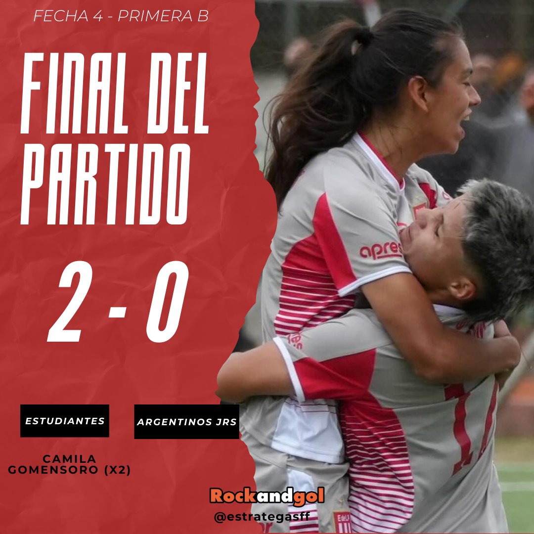 🔝🇦🇹 GANÓ EL PINCHA Y SOSTIENE EL INVICTO DE LOCAL 🔥

💪 Estudiantes logró su tercera victoria en el campeonato, y en condición de local, luego de imponerse 2 a 0 sobre Argentinos Juniors con el doblete de Camila Gomensoro ⚽

ℹ️ La próxima fecha visita a All Boys.