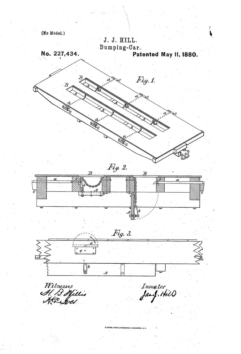 1/2 ICYMI On May 11 in #innovation history: James J. Hill, the famous 19th-century railroad entrepreneur, receives a #patent in 1880 for his #invention of new railway car that he used in his privately financed railroad. #PatentsMatter #IndustrialRevolution @uspto @AAR_FreightRail