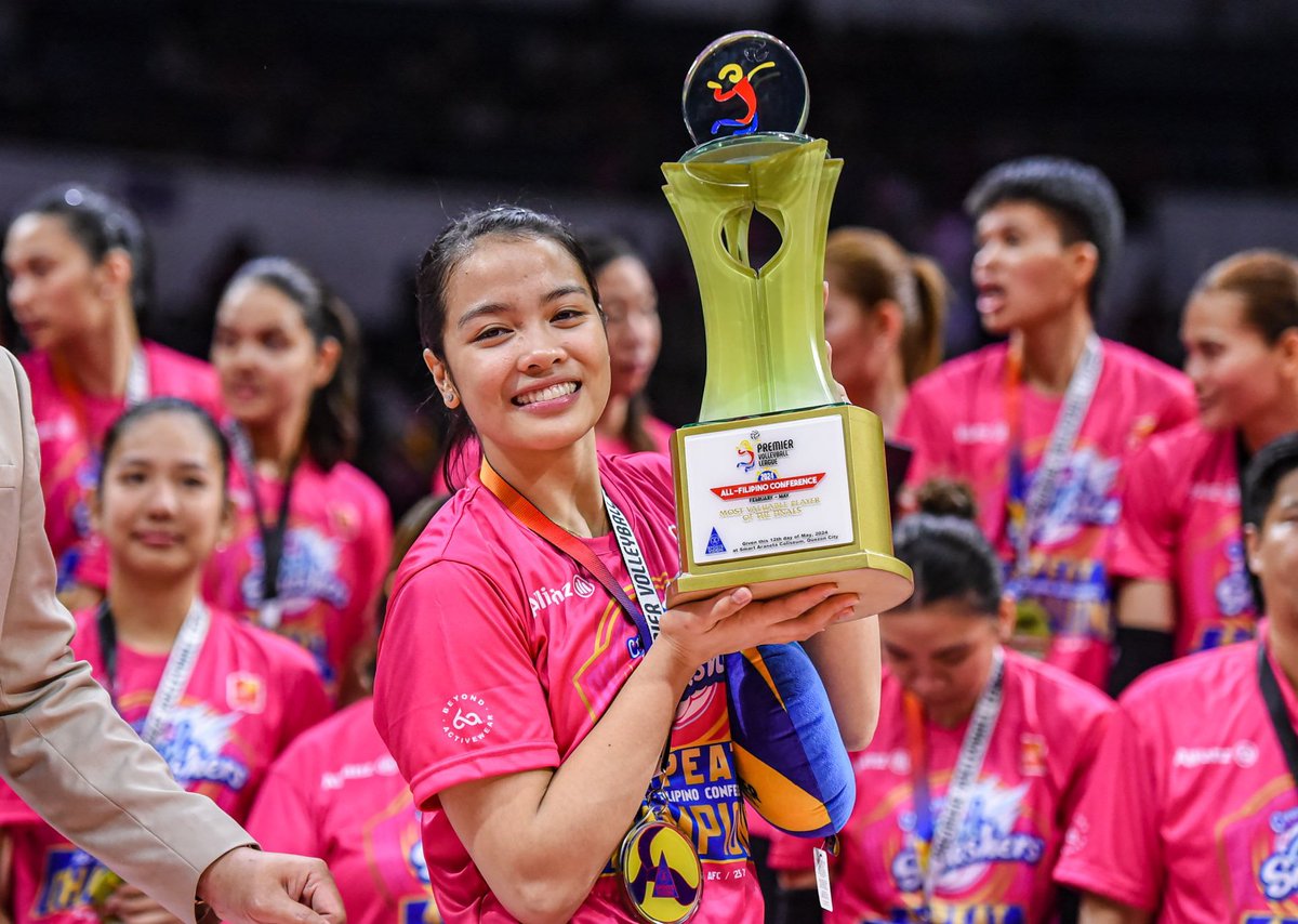 We are Proud of You and everything you've accomplished. Keep shining brightly, and never stop believing in yourself. We are always so proud of you Jema! 🫡 8x Champion 5x Best Outside Spiker 1x Conference MVP 1x Finals MVP 📸 PVL Media Bureau